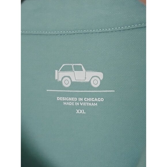 Mugsy Polo Golf Shirt Mens XXL Mint Green Short Sleeve Nylon Rayon - Picture 10 of 11